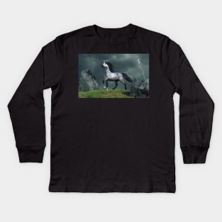 War Horse of the Storm Kids Long Sleeve T-Shirt